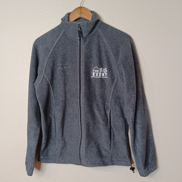 Columbia Grey Women's Fleece Embroidered "The Big Event" Jacket Size Small - Picture 3 of 11